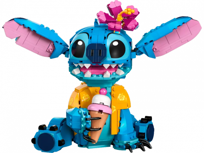 Stitch avec glace et fleur sur la tête