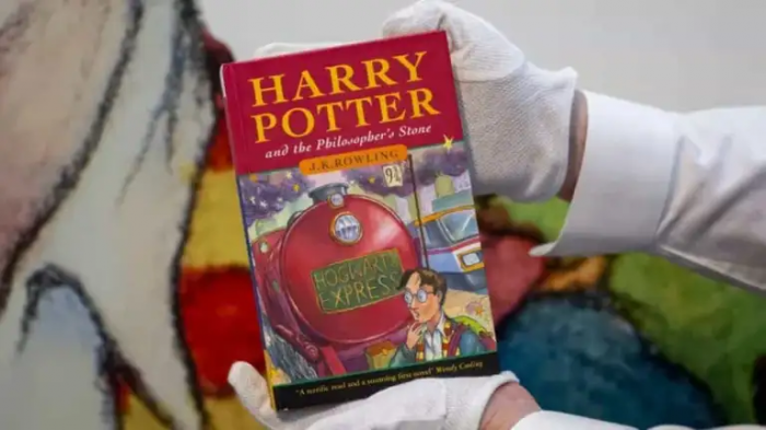 Livre Harry Potter vendu aux enchères 