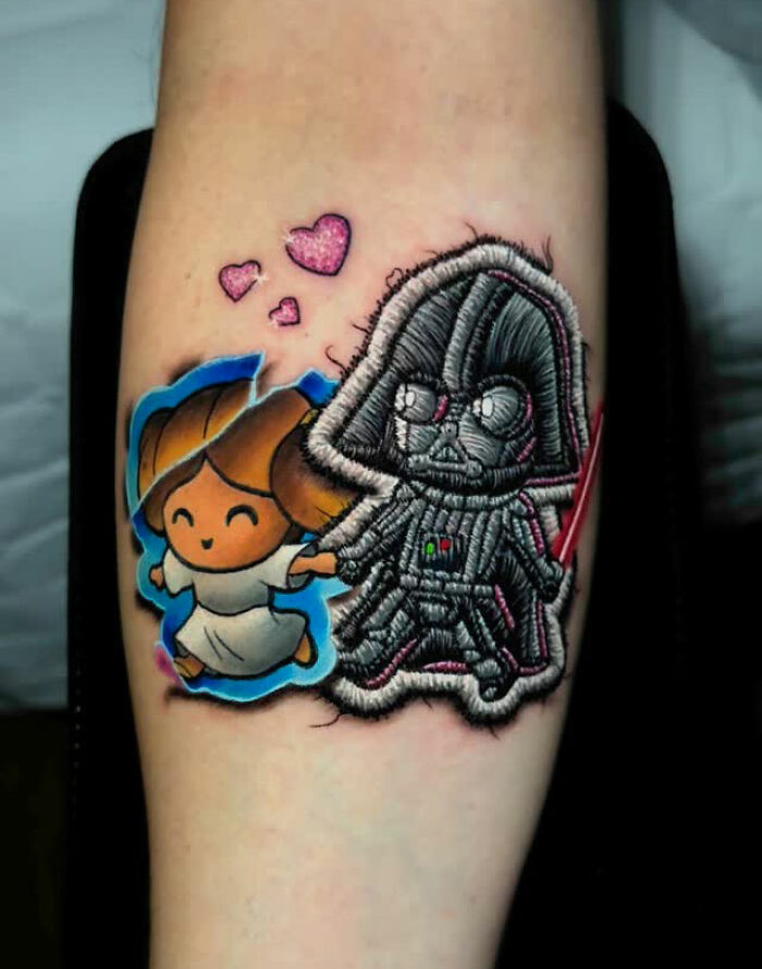 Dark Vador et la Princesse Leia