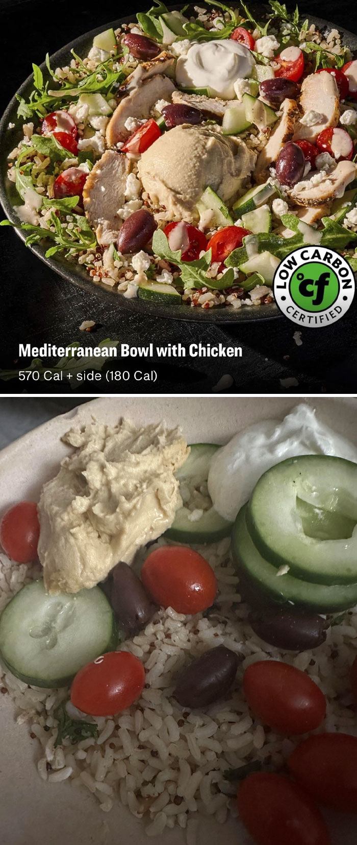 Une salade méditerranéenne au poulet