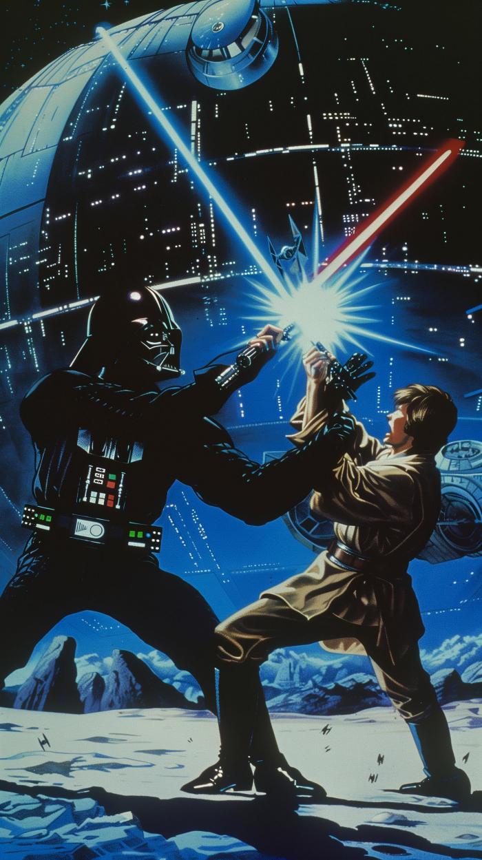 Dark Vador contre Luke Skywalker