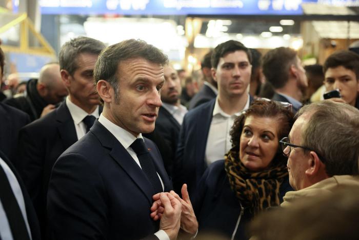 Emmanuel Macron au salon de l