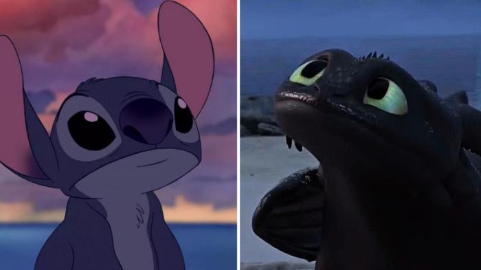 Stitch and Toothless comparison