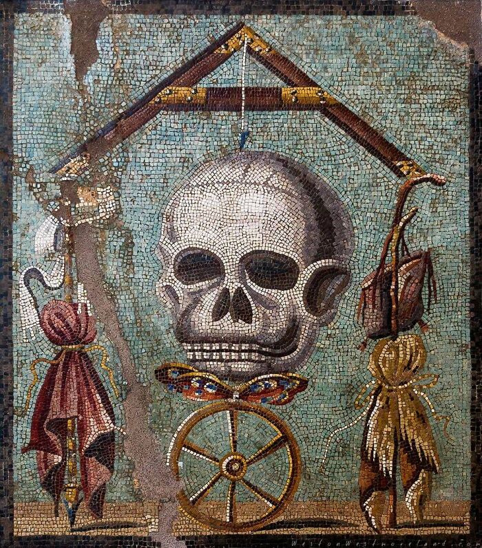 Mosaïque du Memento Mori  30 av. J.-C. - 14 ap. J.-C