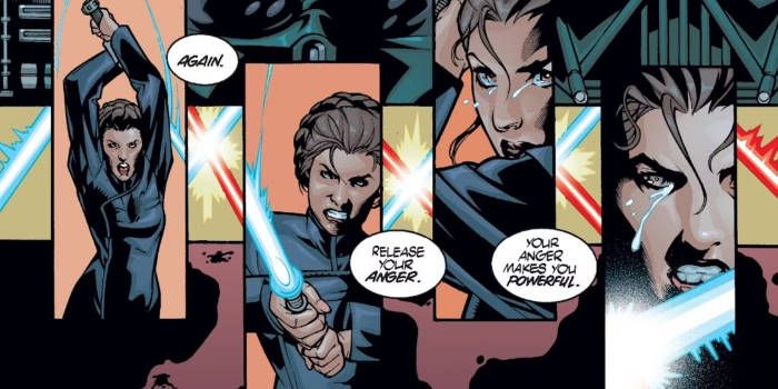 Leia Sith dans Star Wars Infinities