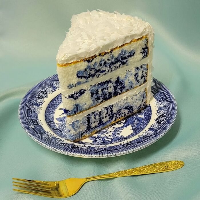 Gâteau bleu