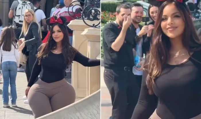 Gracie Bon moquée à Disneyland