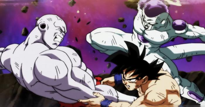 Goku et Freezer poussant Jiren