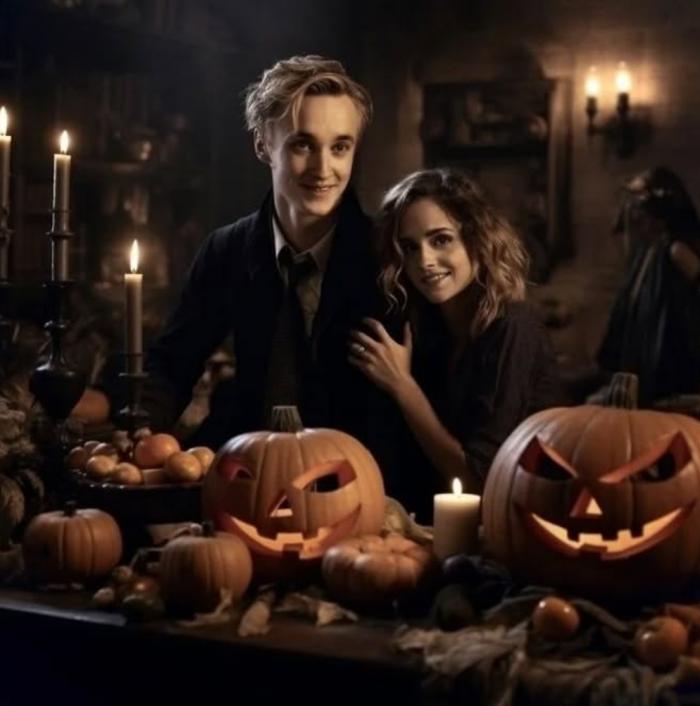 hermione et drago à halloween