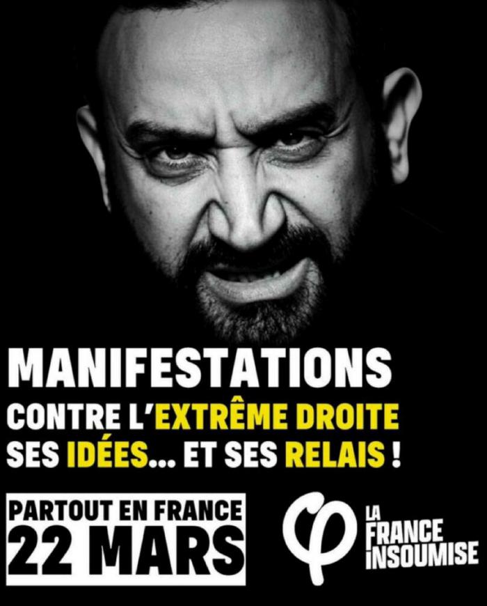 Affiche de LFI Cyril Hanouna