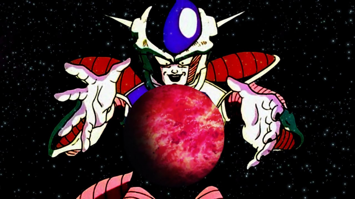 dragon ball frieza destroys planet vegeta