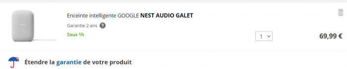 Enceinte Intelligente Google Nest Audio Galet