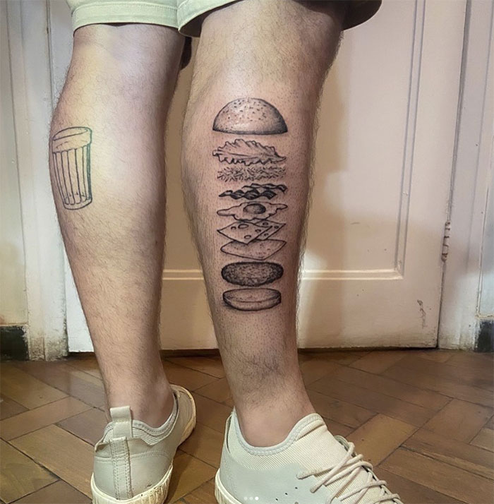 tatouage de burger