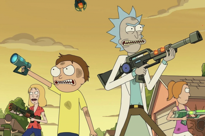 Rick, Morty et Beth dans Rick & Morty d