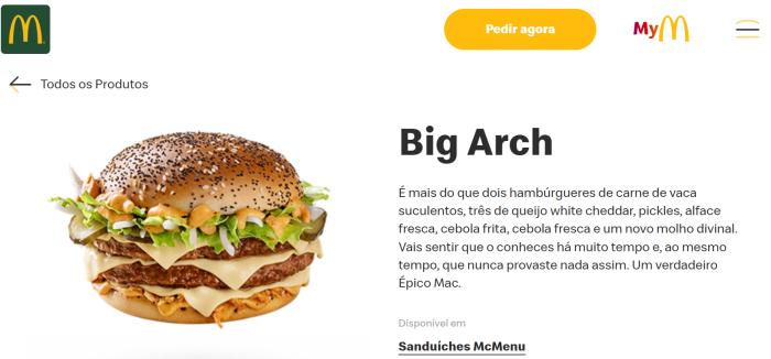 big arch burger mcdonald