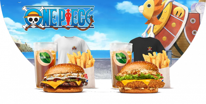 Collaboration entre burger king et One piece