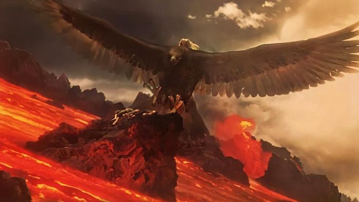 lotr movie great eagles and gandalf save frodo and sam