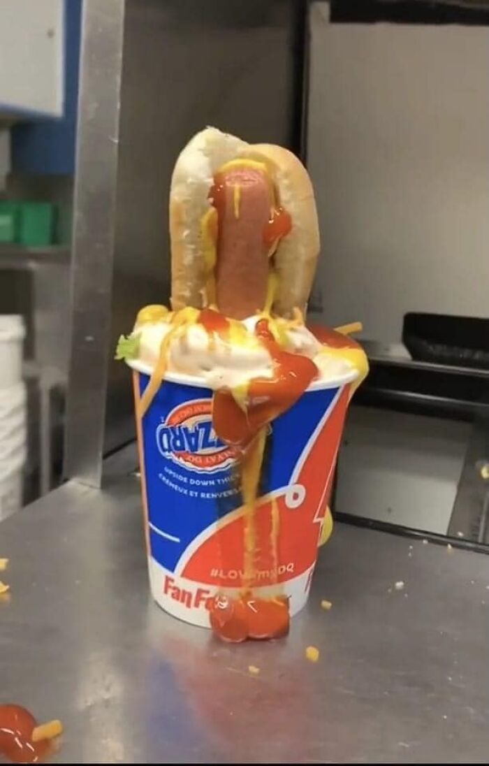 un glace hot dog