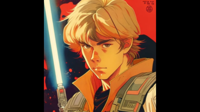 Star Wars imaginé comme un anime des années 80