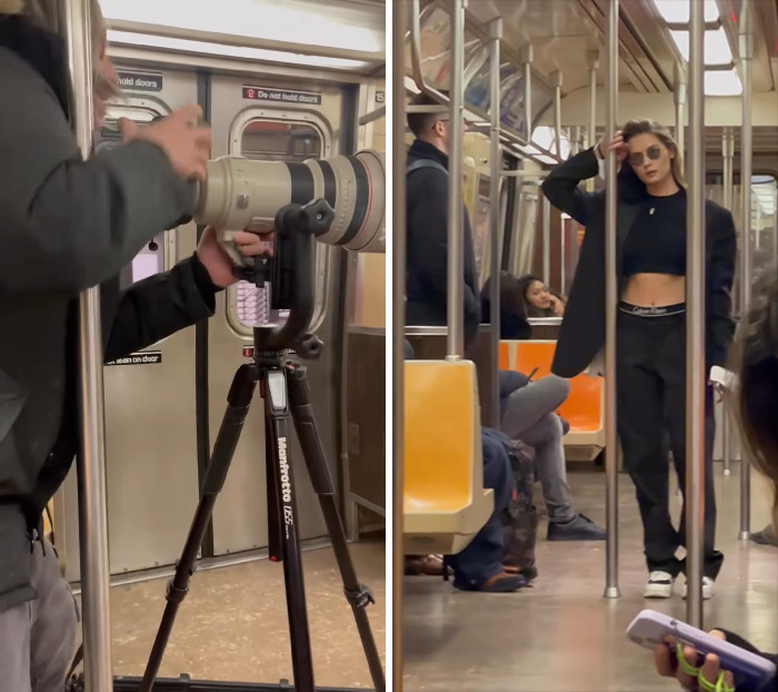 influenceuse dans le métro