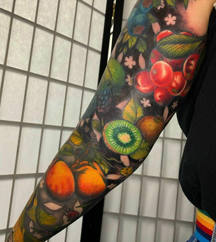 tatouage de fruits