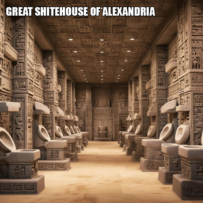 The Great Shitehouse of Alexandria (Lighthouse of Alexandria ou Phare d’Alexandrie en français)