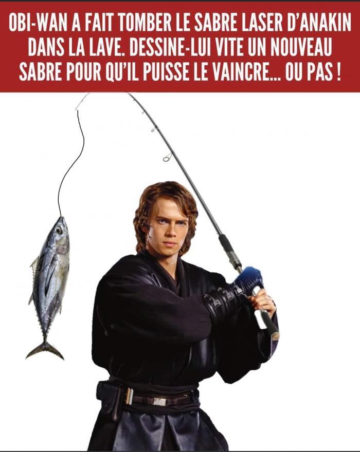 Anakin Skywalker qui pêche