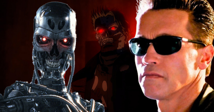 Arnold Schwarzenegger en T-800 dans Terminator