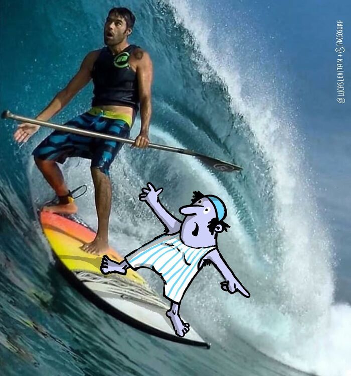 un surfer