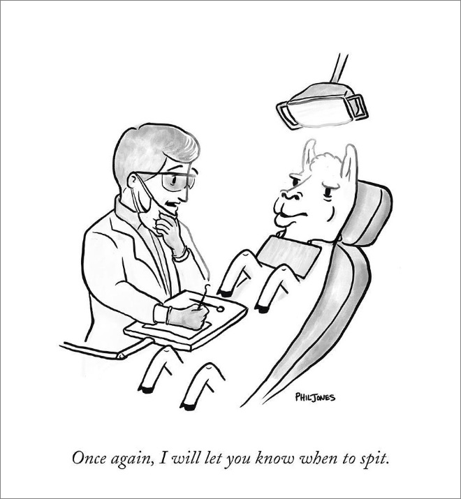 bande dessinée avec un dentiste