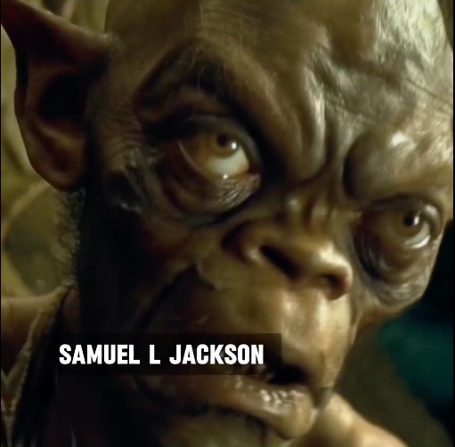 Samuel L. Jackson en Gollum 