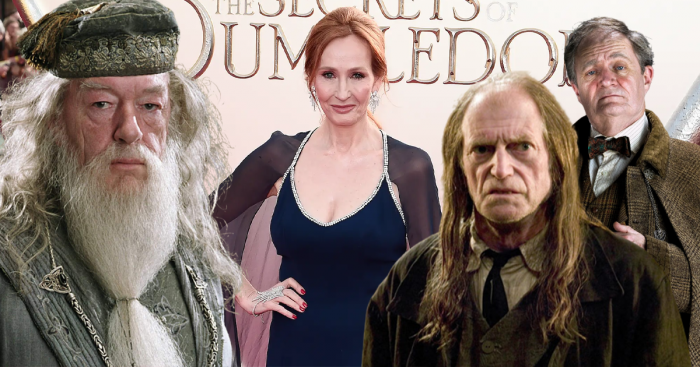J.K. Rowling, Dumbledore, Rusard et Horace Slughorn dans la saga Harry Potter