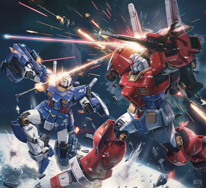 Gundam vs Optimus Prime  Midjourney