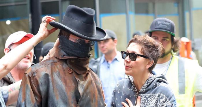 Christian Bale et Maggie Gyllenhaal sur le tournage de The Bride