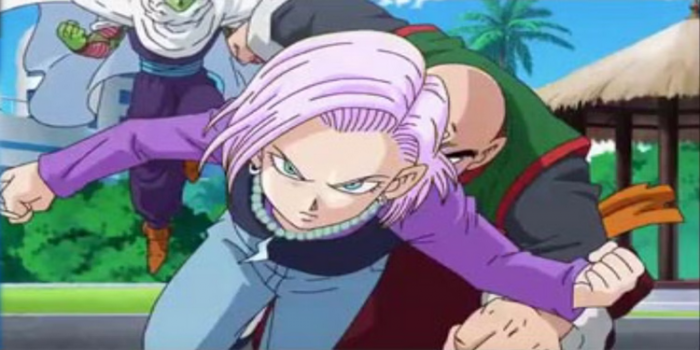 android 18 purple hair