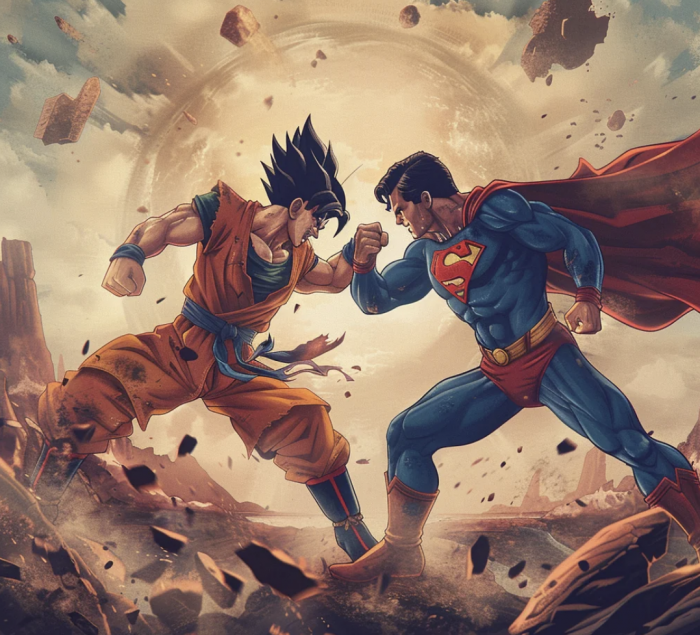Goku vs Superman  Midjourney