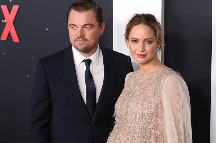 Leonardo DiCaprio and Jennifer Lawrence