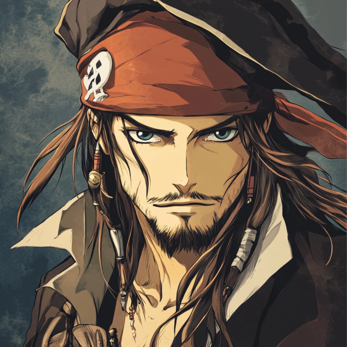 midjourney pirates des caraïbes anime 1