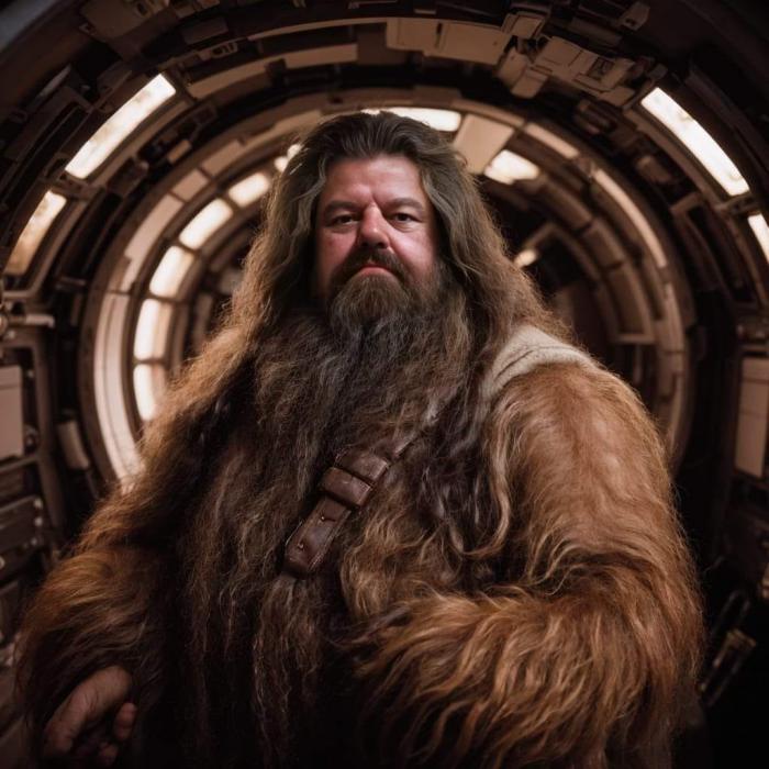 Robbie Coltrane en Chewbacca