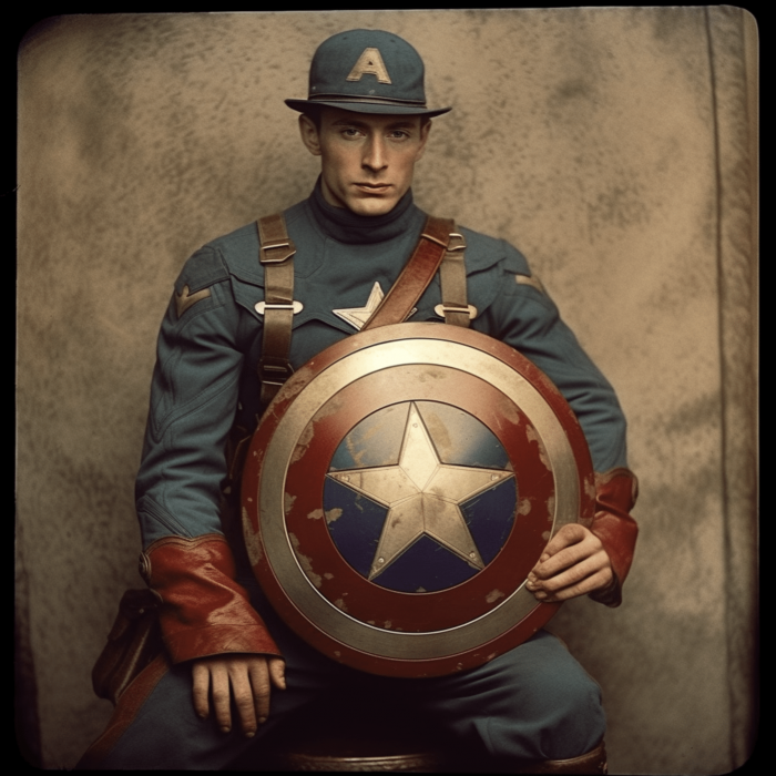 Un autochrome de Captain America