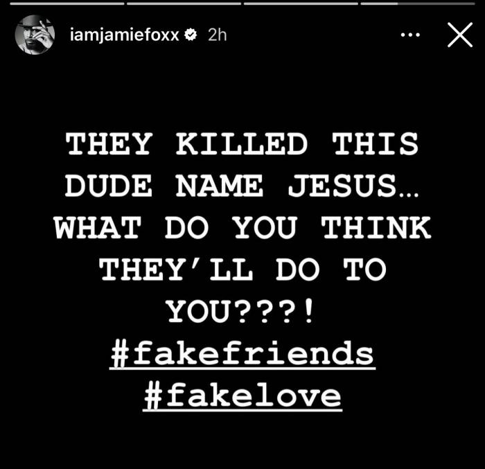 Jamie Foxx post instagram