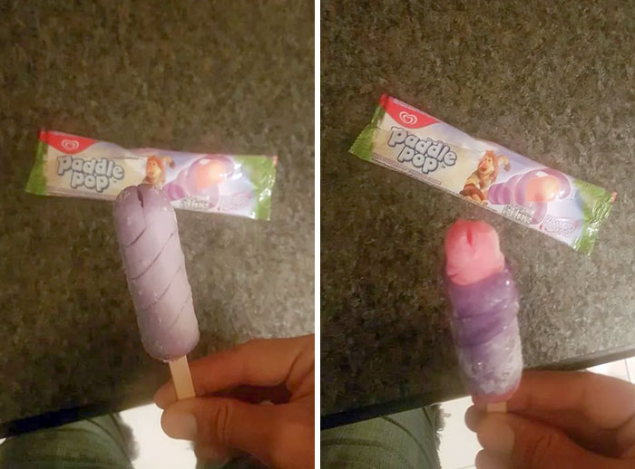 une glace en forme de sexe