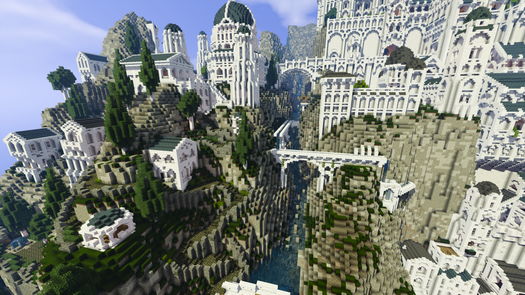 Minecraft : la ville de Minas Tirith du Seigneur des Anneaux sublimée par  le RTX