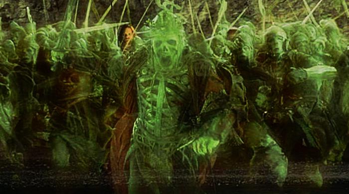 army of the dead attack lotr movie