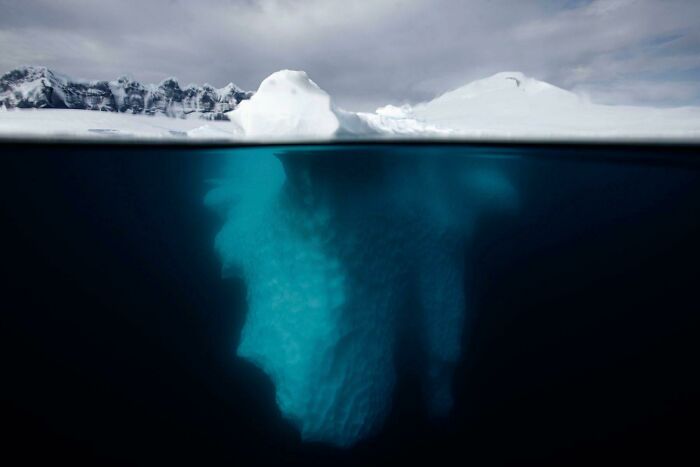 iceberg dessus et dessous