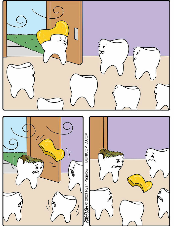 bande dessinée avec des dents
