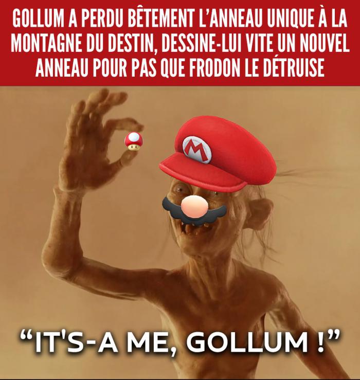 Gollum en Super Mario