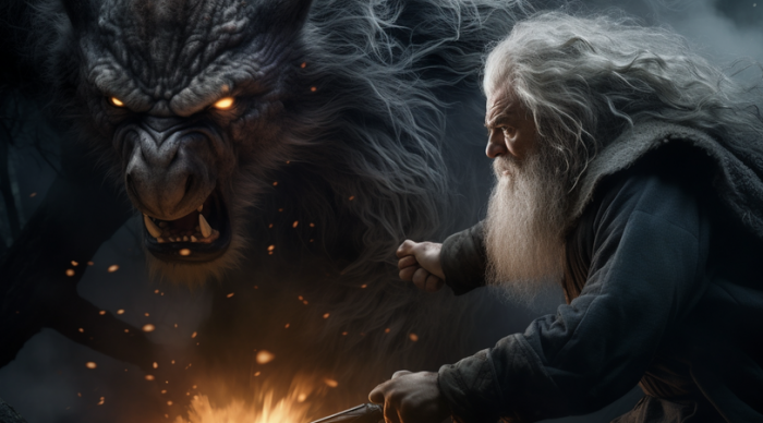 Gandalf vs werewolf