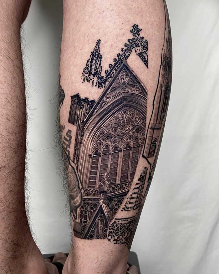 tatouage tombe gothique