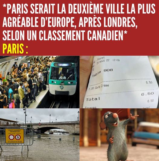 Paris : métro, café, crue et Remy de Ratatouille